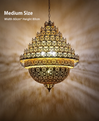 Bohemian Retro Golden Iron Chandelier Luxury Pendant Light