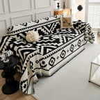 Boho-chic All-season Sofa Cover | Light Gray & Pet Proof Couch Cover - House Of Avana