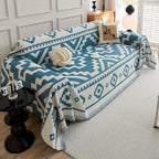 Boho-chic All-season Sofa Cover | Light Gray & Pet Proof Couch Cover - House Of Avana