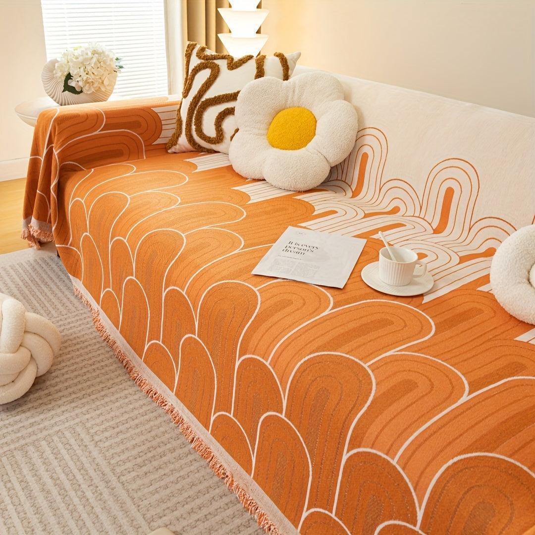 Boho Chic Pet Sofa Cover: Stylish & Pet-friendly Protect Furniture, back view - House Of Avana