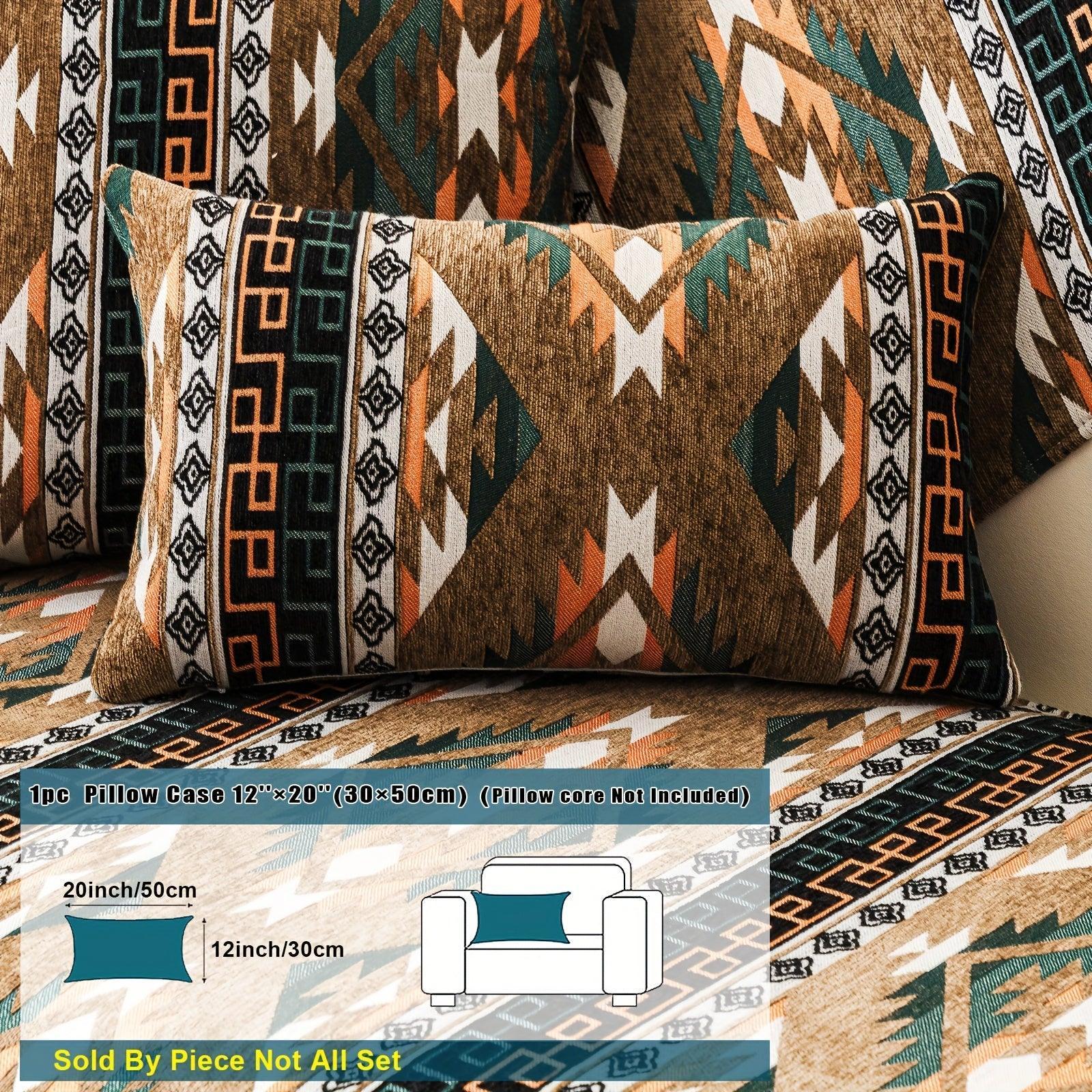 Boho Couch Cover - Chic Snow Chenille Sofa Slipcover, alternate view - House Of Avana