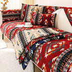 Boho Couch Cover - Chic Snow Chenille Sofa Slipcover, back view - House Of Avana