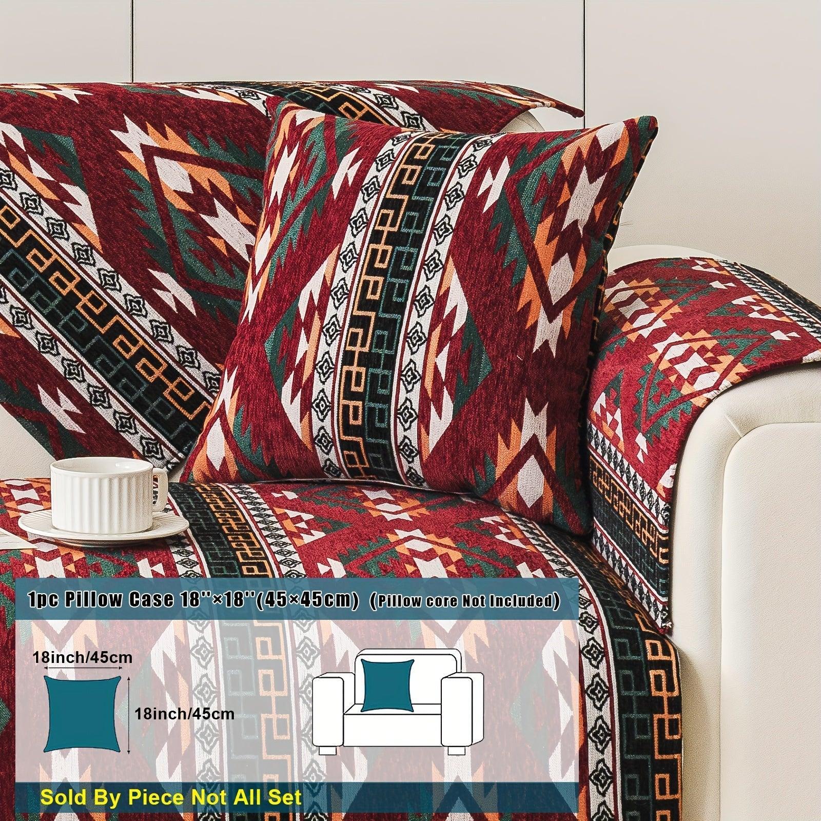 Boho Couch Cover - Chic Snow Chenille Sofa Slipcover, alternate view - House Of Avana