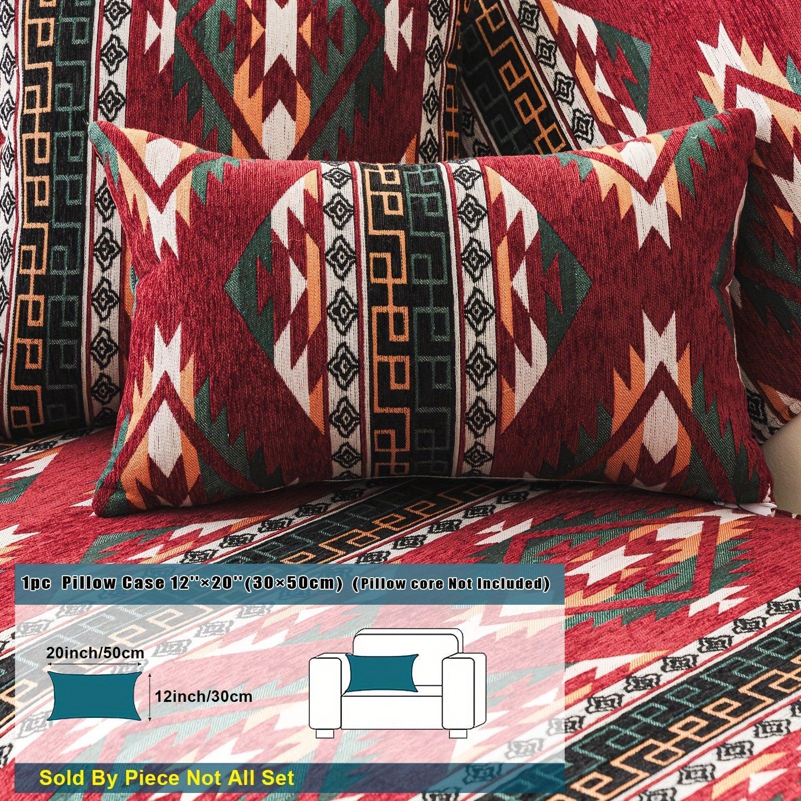 Boho Couch Cover - Chic Snow Chenille Sofa Slipcover, alternate view - House Of Avana