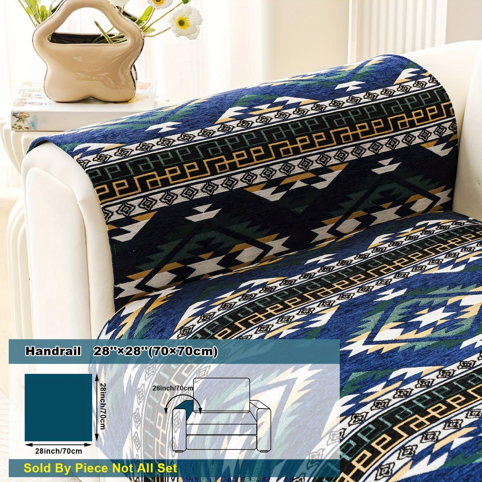 Boho Couch Cover - Chic Snow Chenille Sofa Slipcover, alternate view - House Of Avana