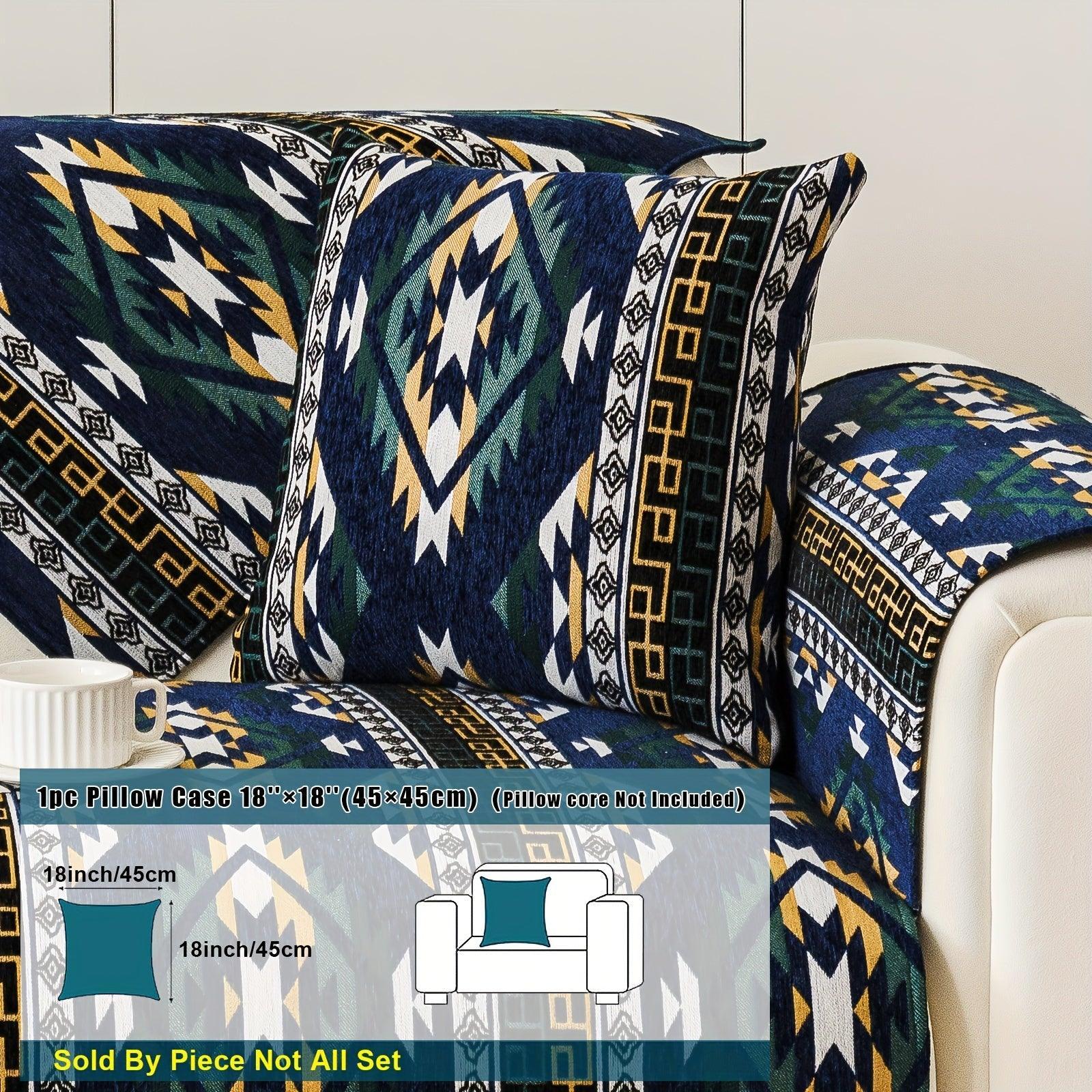 Boho Couch Cover - Chic Snow Chenille Sofa Slipcover, alternate view - House Of Avana