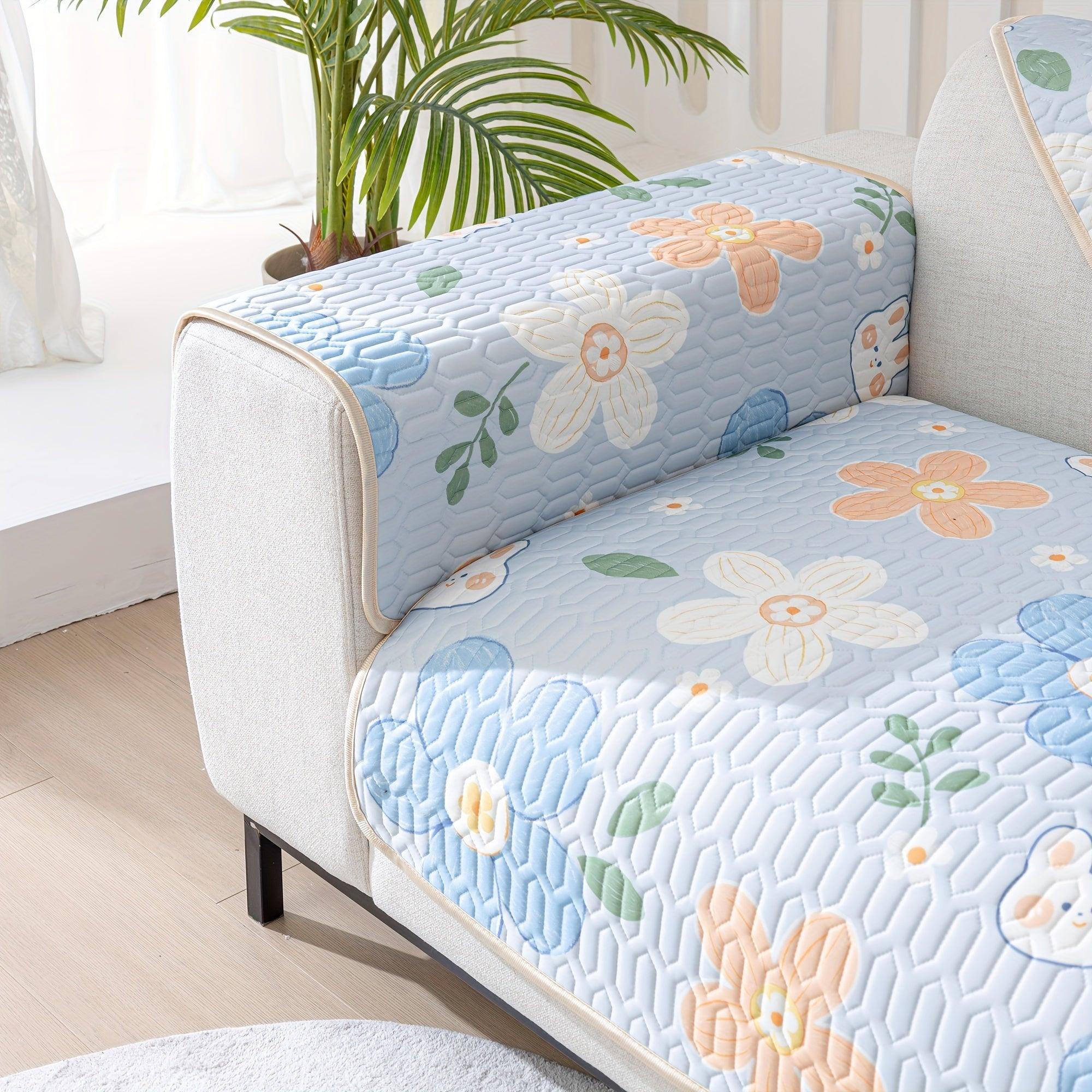 Boho Style Ice Silk Latex Sofa Cover Slipcover | Dog Hair Couch Cover - House Of Avana