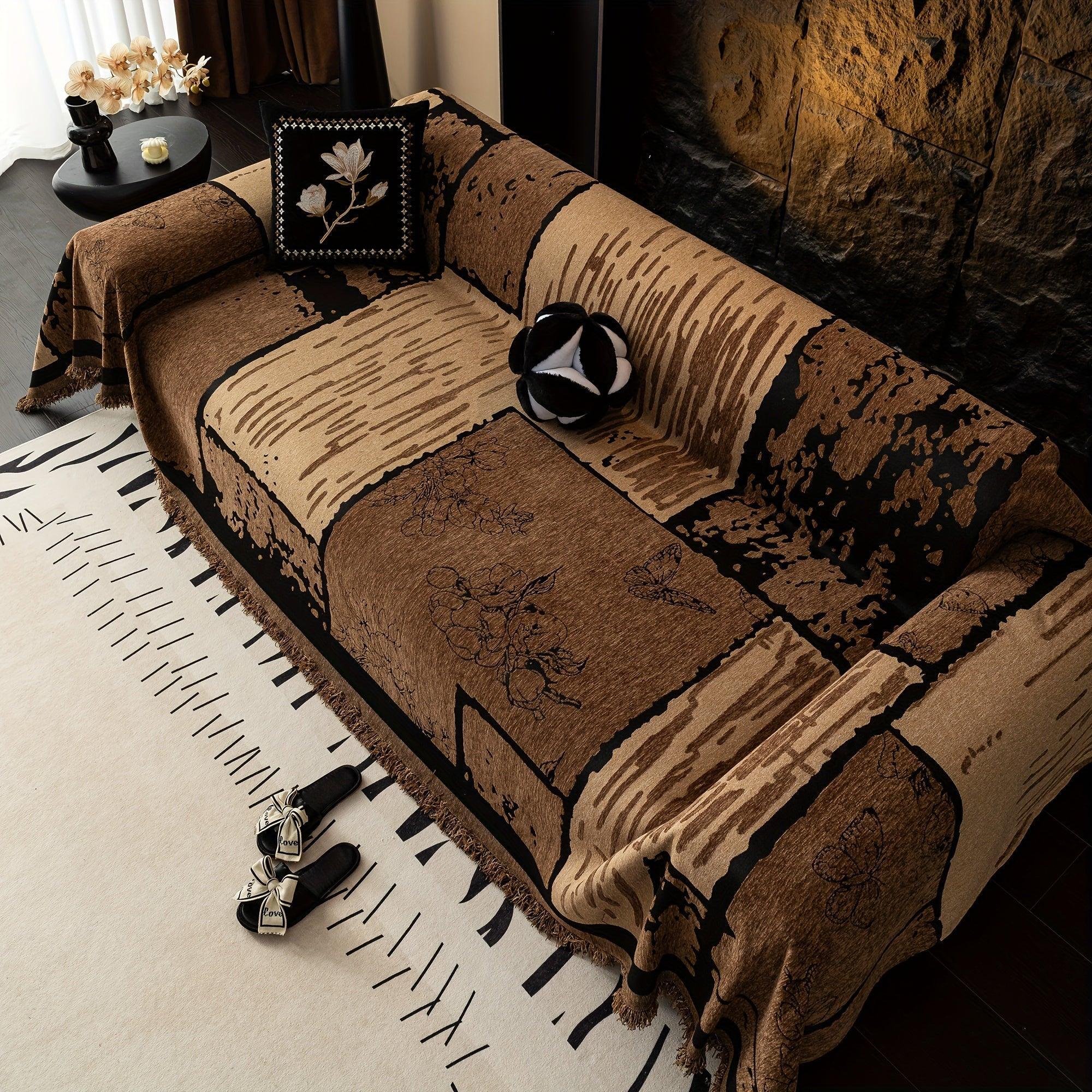 Boho Style Sofa Throw Covers with Tassel Embellishment | All-season - House Of Avana