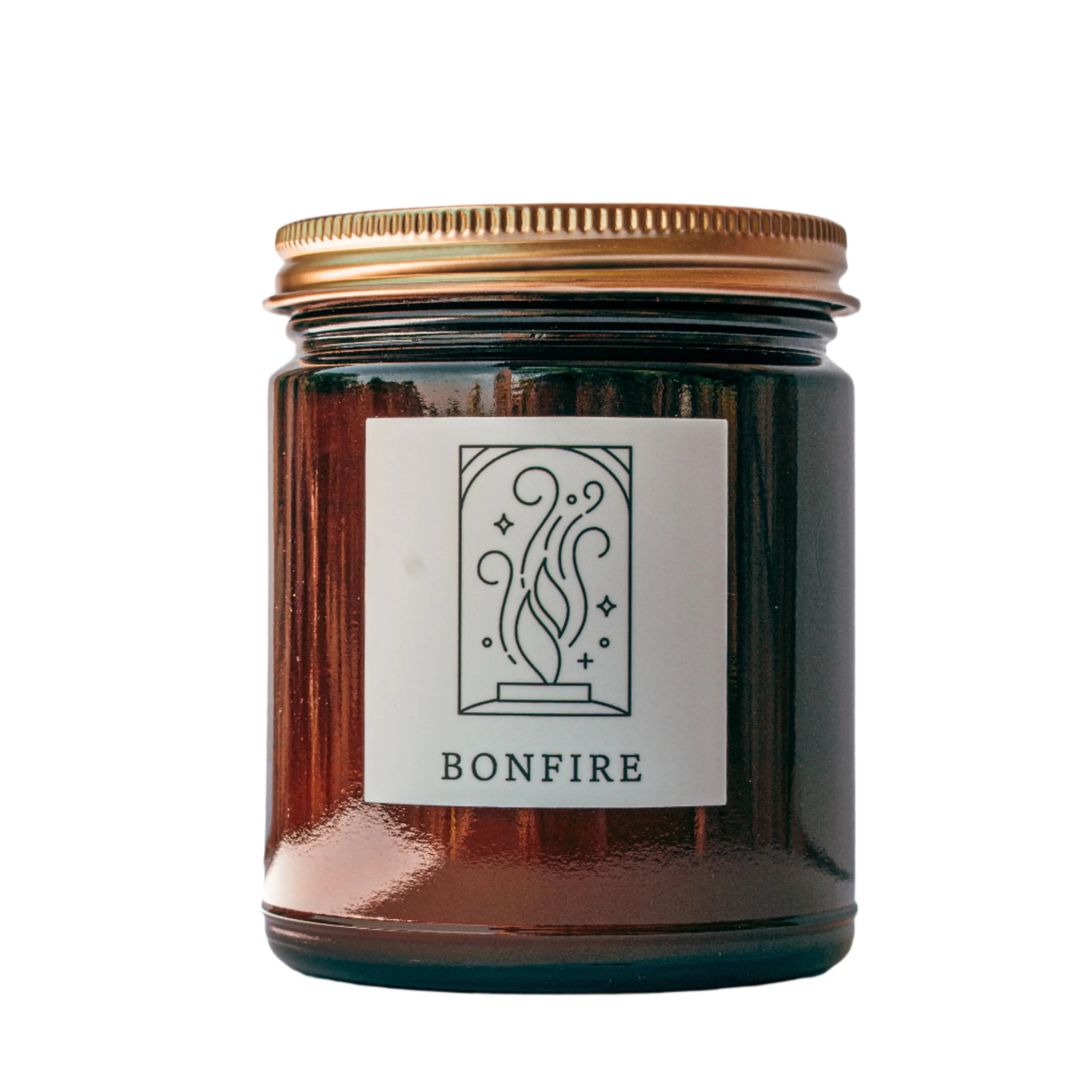 Bonfire Fine Fragrance Candle, front view - House Of Avana