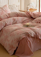 Bonnie Ribbon Bow Tie Floral Bedding Set / Khaki Ever Lasting