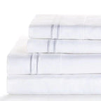 600 Thread Count Border Stripe Embroidered Sheet Set Mélange Home