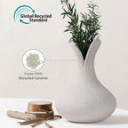 BosilunLife Grey Flower Vase Recycled Eco-Clay BosilunLife