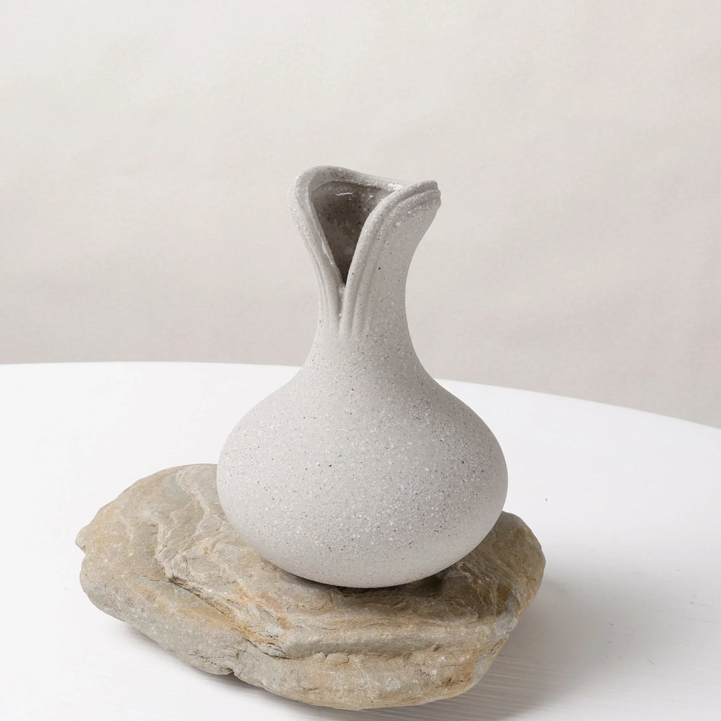BosilunLife Grey Flower Vase Recycled Eco-Clay BosilunLife