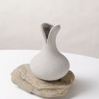 BosilunLife Grey Flower Vase Recycled Eco-Clay BosilunLife