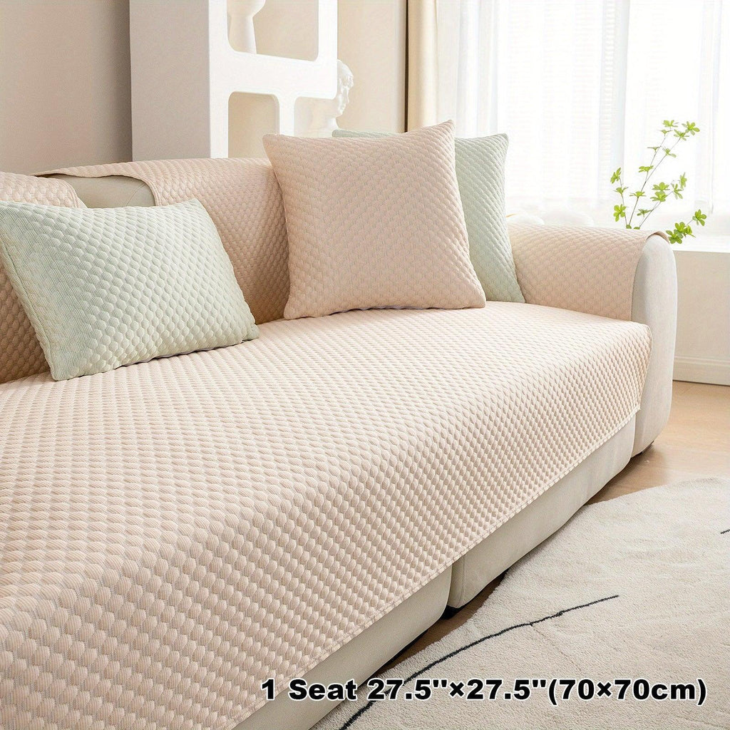 Breathable Ice Silk Light Gray Couch Cover - Cooling & Anti-scratch - House Of Avana