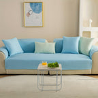 Breathable Ice Silk Light Gray Couch Cover - Cooling & Anti-scratch - House Of Avana