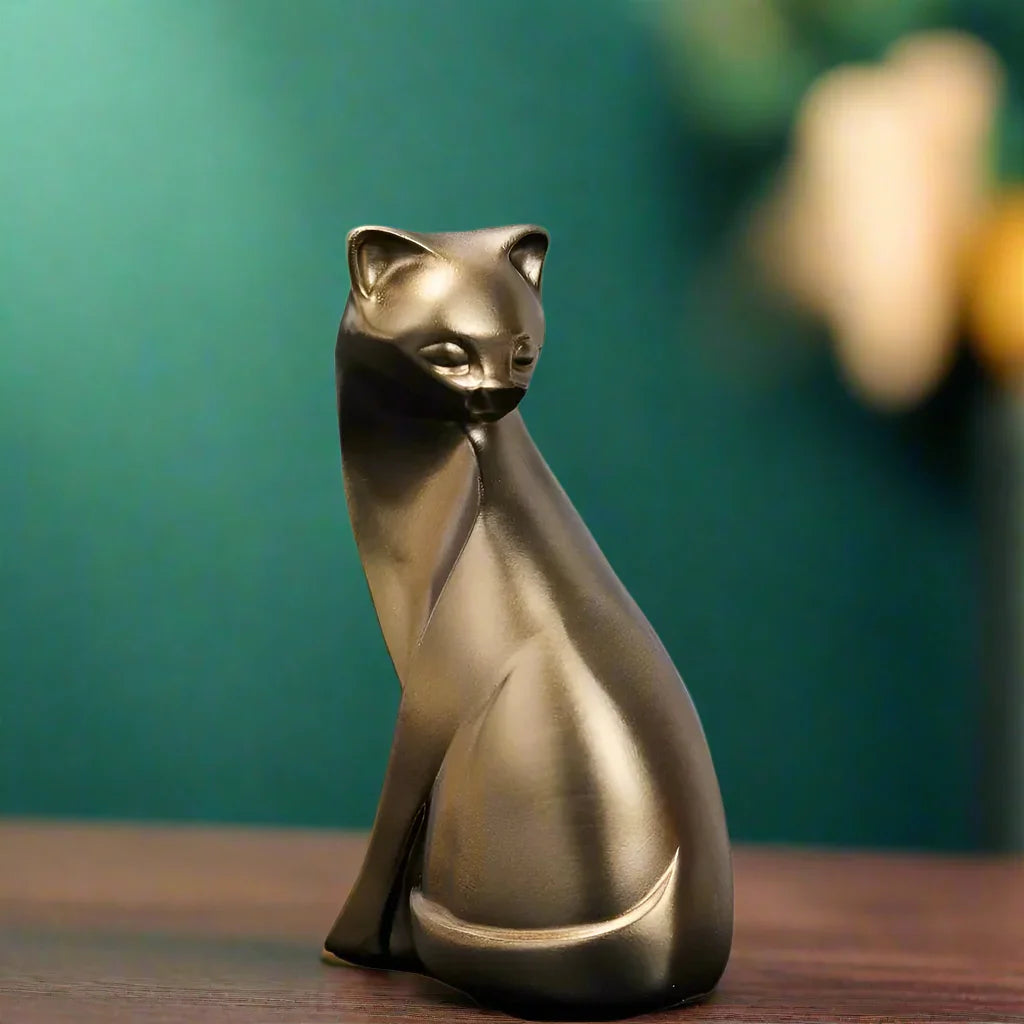 Bronze Cat Figurine for Home Decor - House Of Avana