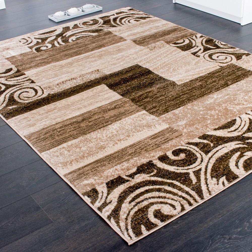 Brown Beige Designer Rug for Living Room - House Of Avana