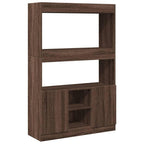 Furniture set, HighboardBrown Oak 92x33x140 cm Engineered Wood, Modern Minimalist, Art Deco, Ample Storage, Ergonomic, Multi-functional, Easy Installation withHardware Included, Suitable for Indoor/Outdoor, Housewarming Gift, House Of Avana [[SKU:HOA-BOK-023]]