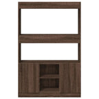 Furniture set, HighboardBrown Oak 92x33x140 cm Engineered Wood, Modern Minimalist, Art Deco, Ample Storage, Ergonomic, Multi-functional, Easy Installation withHardware Included, Suitable for Indoor/Outdoor, Housewarming Gift, House Of Avana