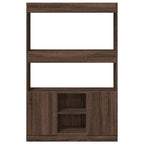 Furniture set, HighboardBrown Oak 92x33x140 cm Engineered Wood, Modern Minimalist, Art Deco, Ample Storage, Ergonomic, Multi-functional, Easy Installation withHardware Included, Suitable for Indoor/Outdoor, Housewarming Gift, House Of Avana [[SKU:HOA-BOK-023]]