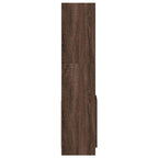 Furniture set, HighboardBrown Oak 92x33x140 cm Engineered Wood, Modern Minimalist, Art Deco, Ample Storage, Ergonomic, Multi-functional, Easy Installation withHardware Included, Suitable for Indoor/Outdoor, Housewarming Gift, House Of Avana