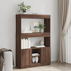 Furniture set, HighboardBrown Oak 92x33x140 cm Engineered Wood, Modern Minimalist, Art Deco, Ample Storage, Ergonomic, Multi-functional, Easy Installation withHardware Included, Suitable for Indoor/Outdoor, Housewarming Gift, House Of Avana