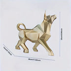 Luxurious Gold-Plated Resin Bull Sculpture - Abstract Geometric Home Decor For Kitchen & Living Room | Perfect Gift For Holidays & Special Occasions - House Of Avana [[SKU:HOA-SCU-448]]