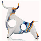 Vibrant Full-Color Resin Bull Statue - Unique Abstract Art Decoration for Bedroom, Classic Home Accent for Bookshelf, Desktop, or Centerpiece - Durable, Original, and Eye-Catching Interior Decor - House Of Avana