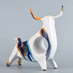 Vibrant Full-Color Resin Bull Statue - Unique Abstract Art Decoration for Bedroom, Classic Home Accent for Bookshelf, Desktop, or Centerpiece - Durable, Original, and Eye-Catching Interior Decor - House Of Avana