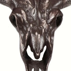 Handcrafted Bull Skull Decor With Stand - House Of Avana
