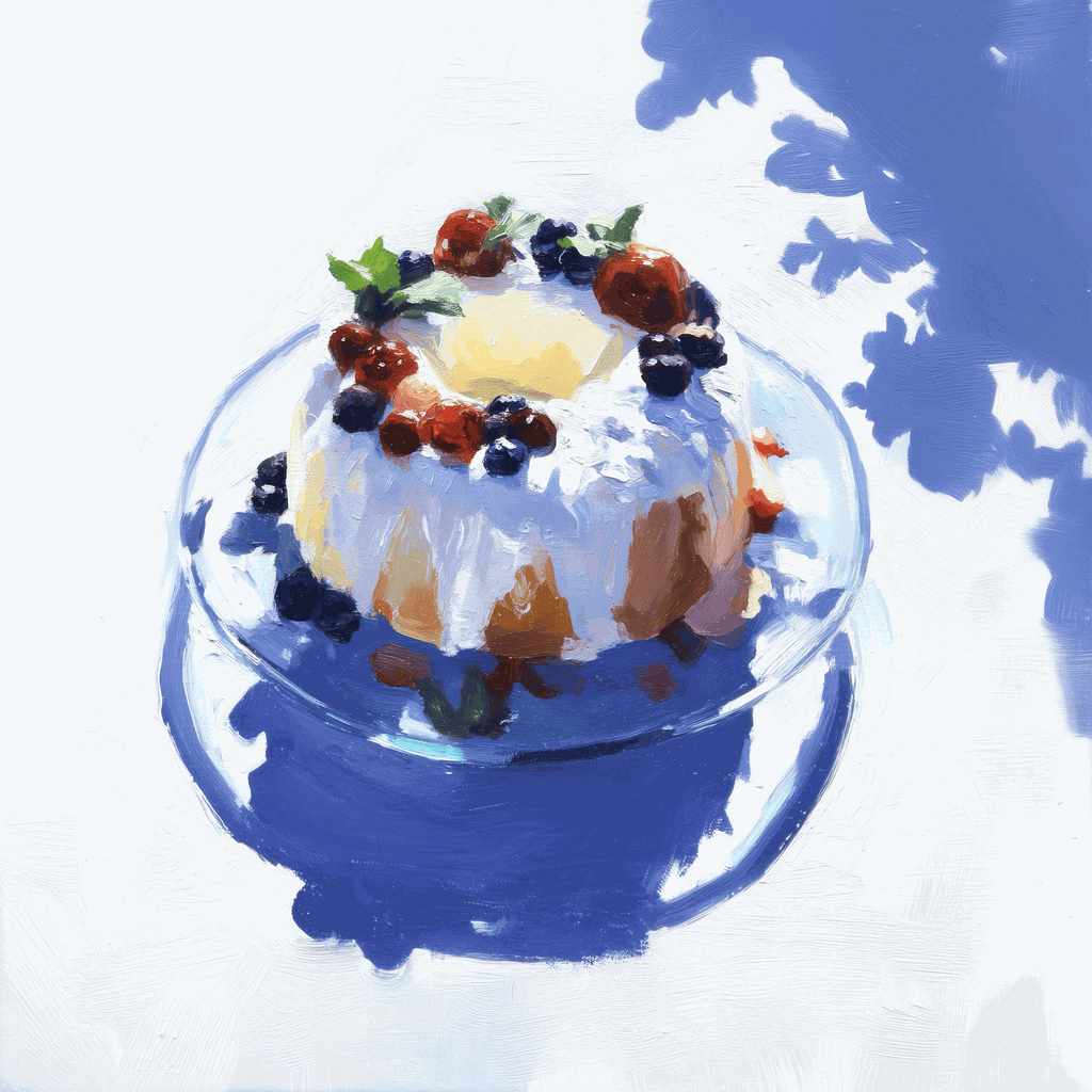 Bundt Cake Study Art Print – Dessert Illustration for Kitchen & Dining Wall Décor, Archival Quality, Ready to Hang