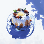 Bundt Cake Study Art Print – Dessert Illustration for Kitchen & Dining Wall Décor, Archival Quality, Ready to Hang