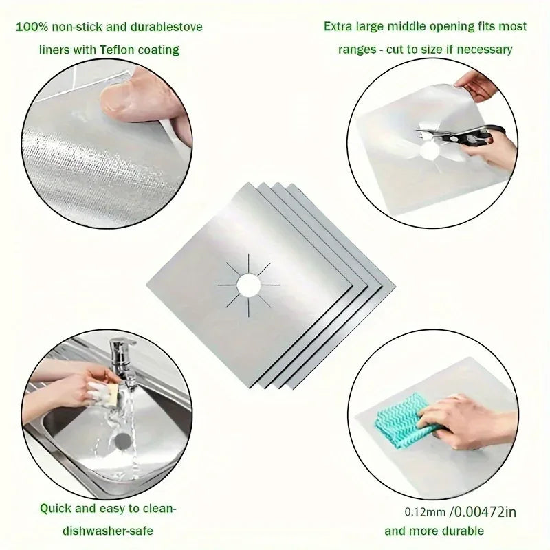 Burner Covers - Non-Stick Metal Reusable