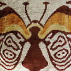 Butterfly Silk Velvet Ikat Throw Pillow Cover 24'' X 24'', detail shot - House Of Avana