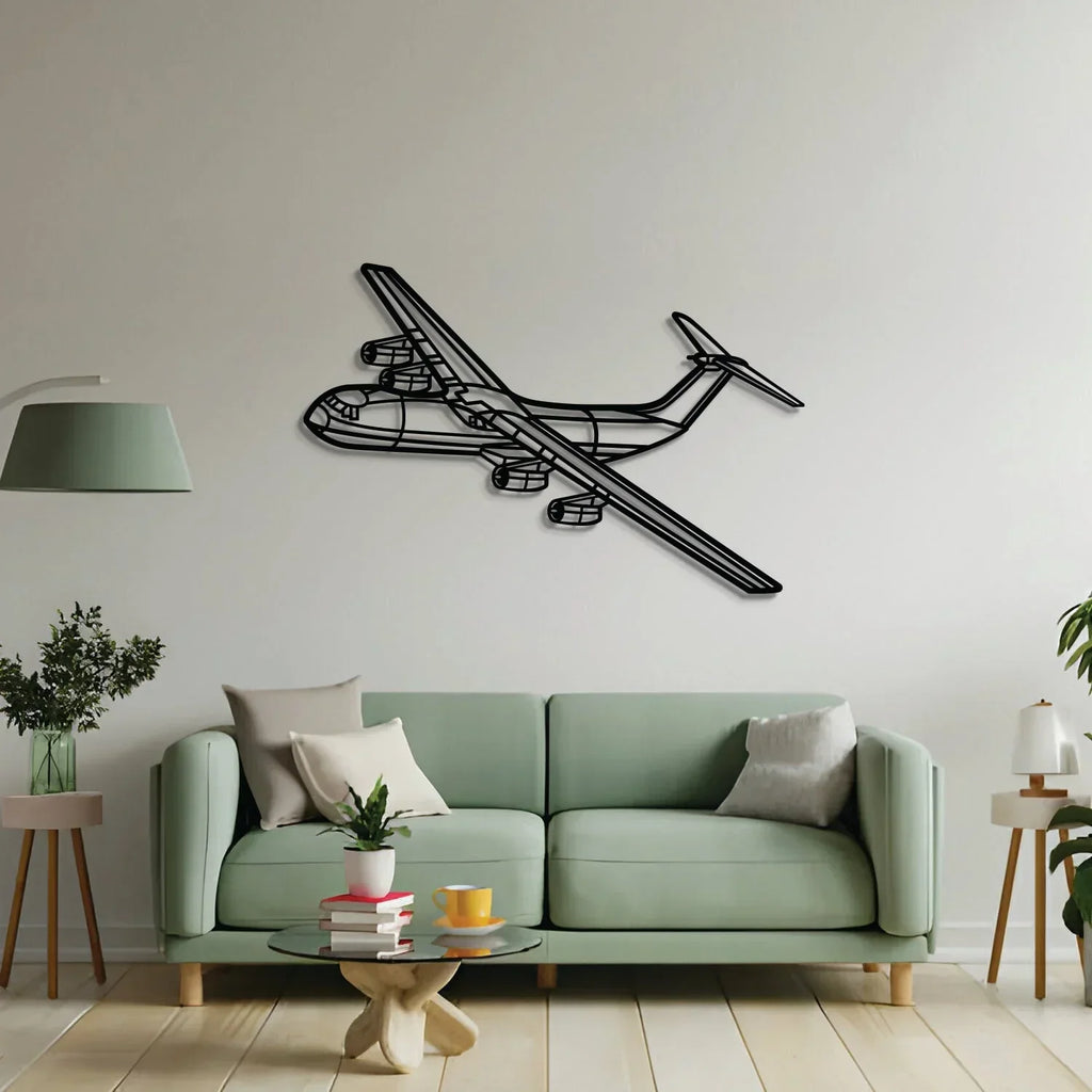 C-141b Starlifter Angle Metal Aircraft Wall Art - Ncp0532, side view - House Of Avana