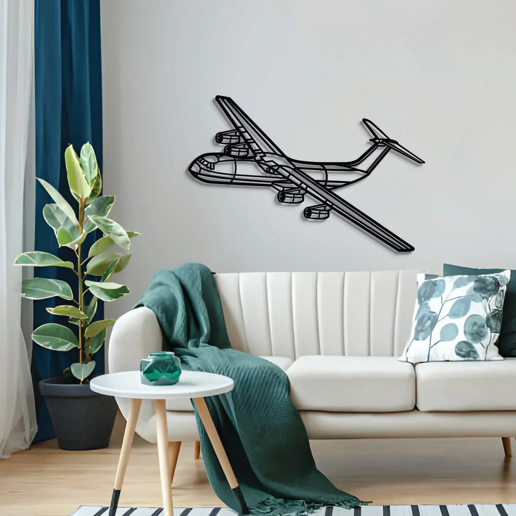 C-141b Starlifter Angle Metal Aircraft Wall Art - Ncp0532, detail shot - House Of Avana