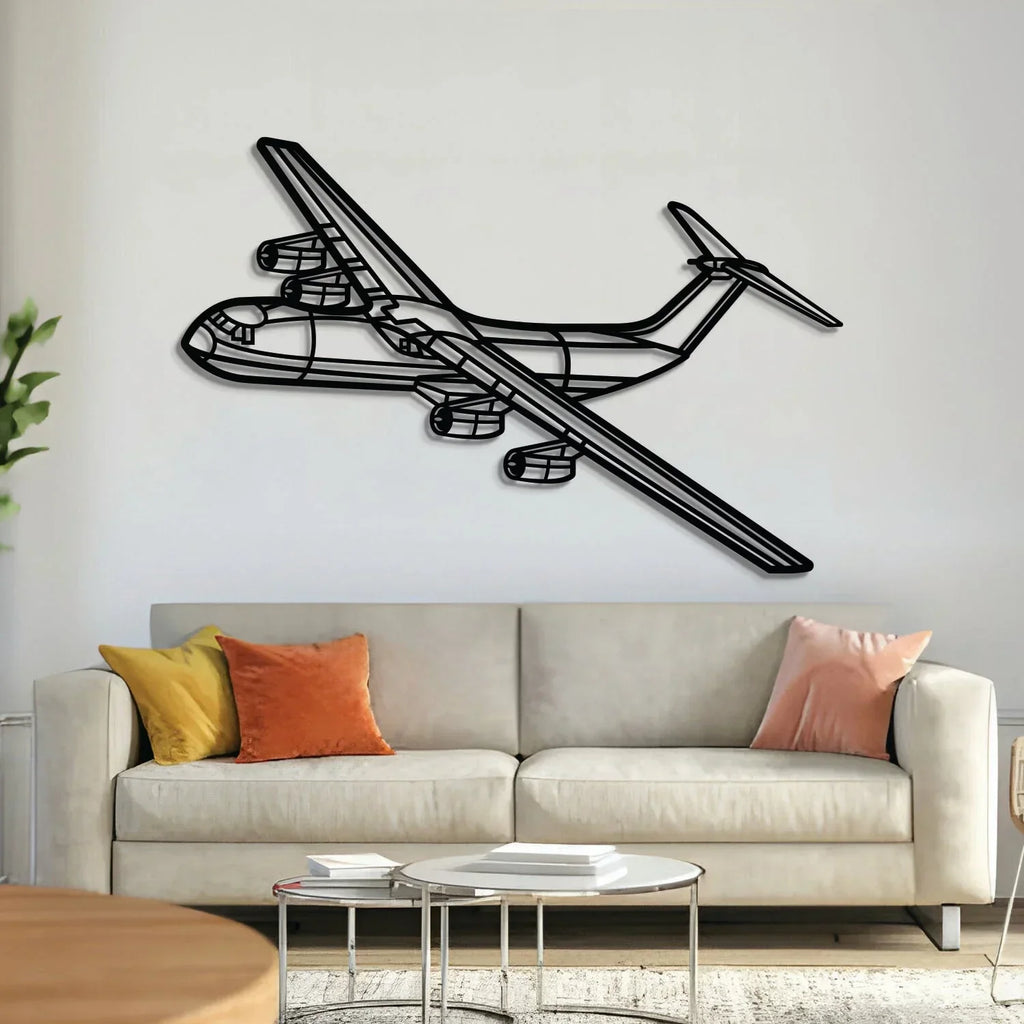 C-141b Starlifter Angle Metal Aircraft Wall Art - Ncp0532, front view - House Of Avana