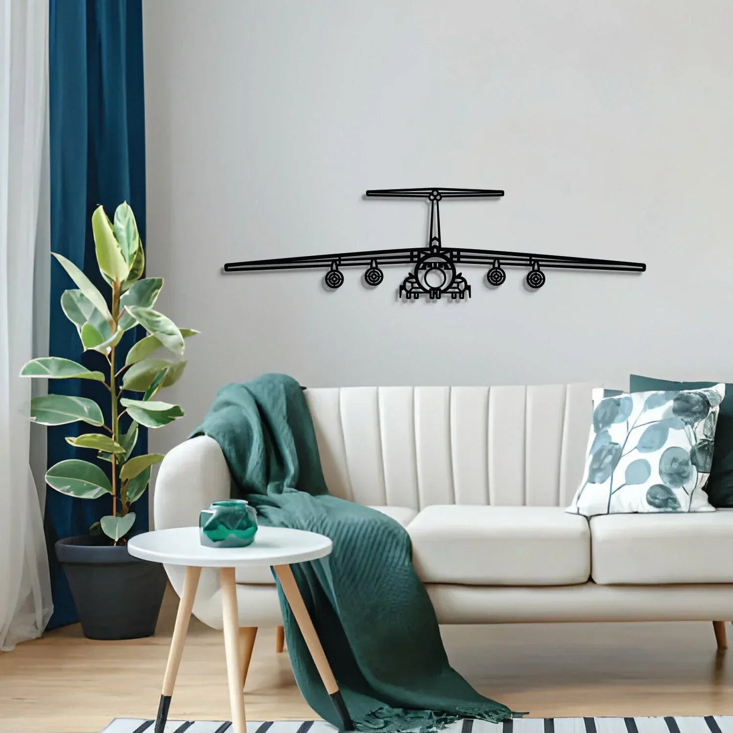 C-141b Starlifter Front Metal Aircraft Wall Art - Ncp0533, back view - House Of Avana
