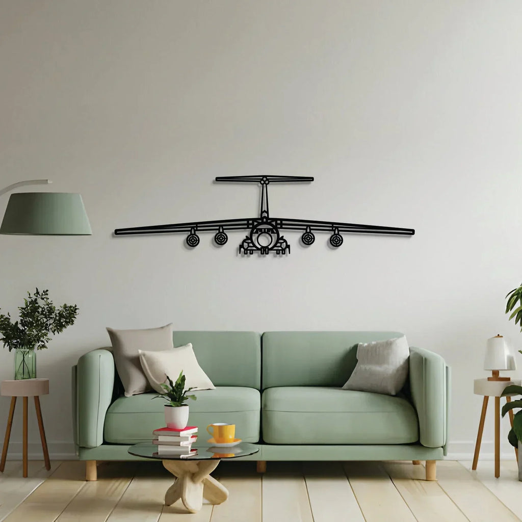 C-141b Starlifter Front Metal Aircraft Wall Art - Ncp0533, side view - House Of Avana