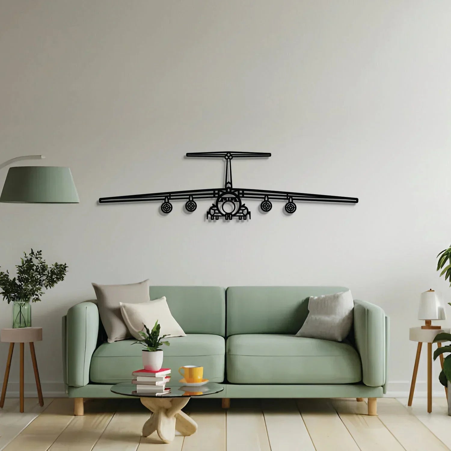 C-141b Starlifter Front Metal Aircraft Wall Art - Ncp0533, side view - House Of Avana