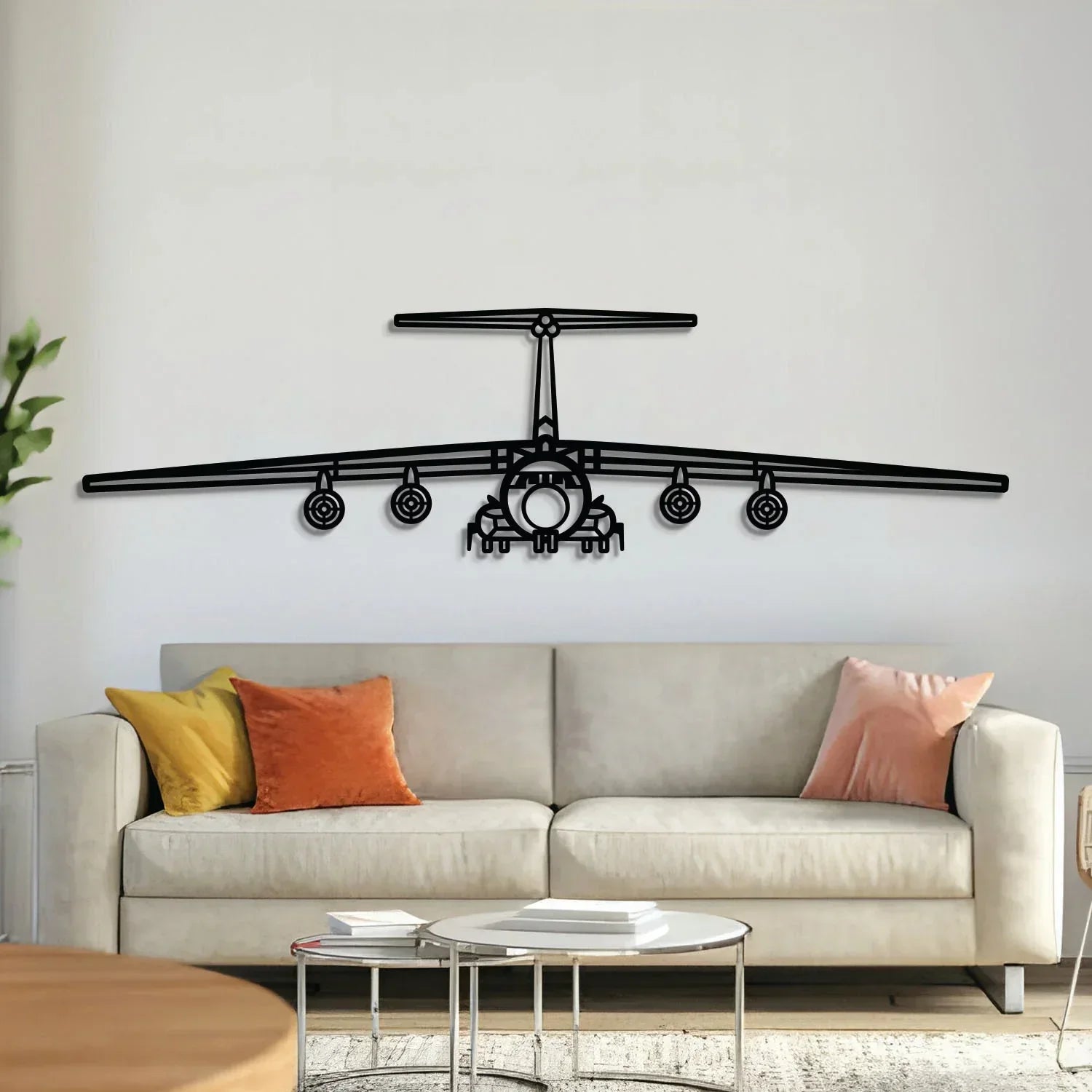 C-141b Starlifter Front Metal Aircraft Wall Art - Ncp0533, front view - House Of Avana
