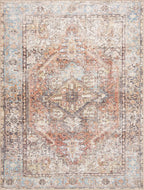 Beck Peach Washable Area Rug Hauteloom