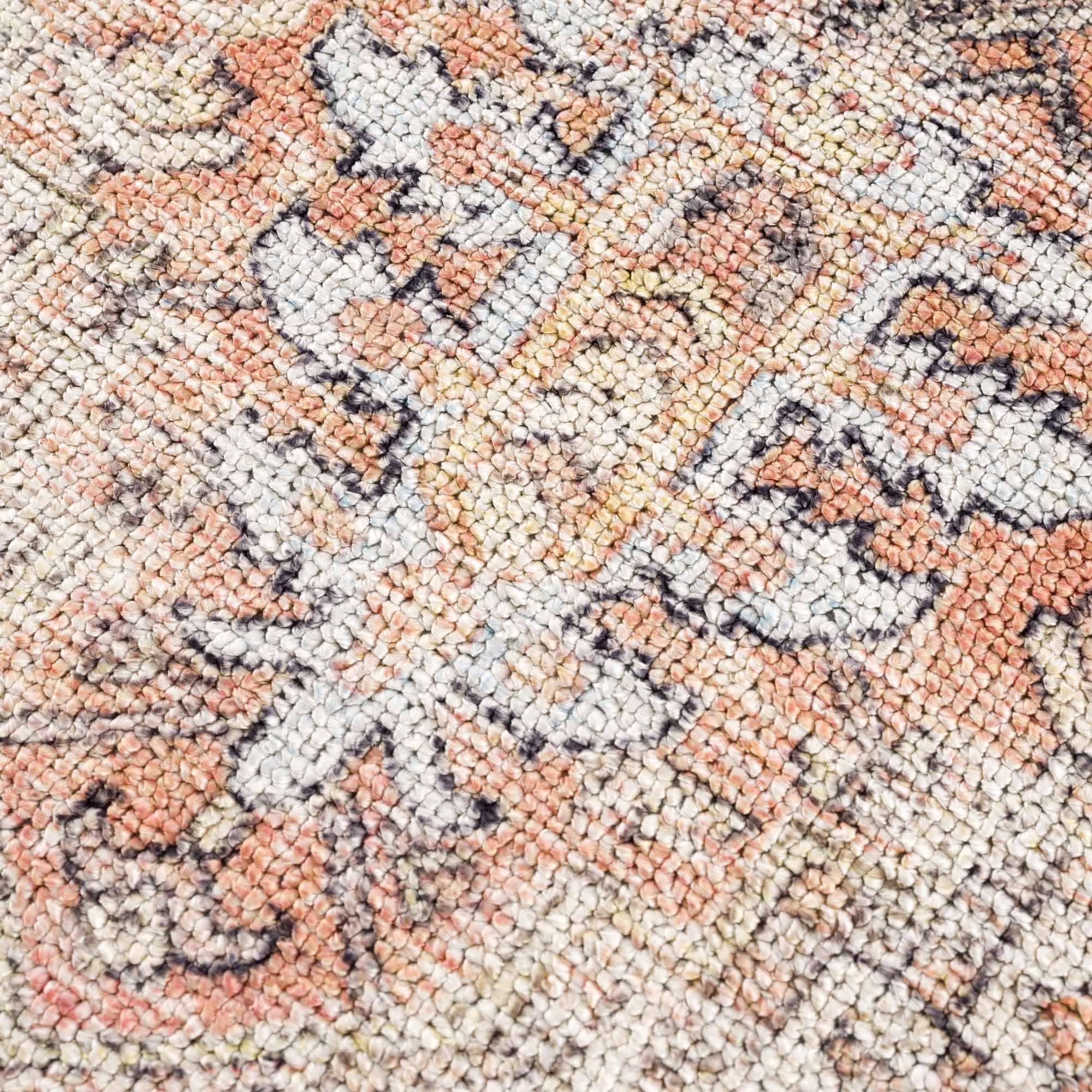 Beck Peach Washable Area Rug Hauteloom