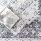 Modern Area Rug Cambridge with Vintage Faded Look RugYourHome