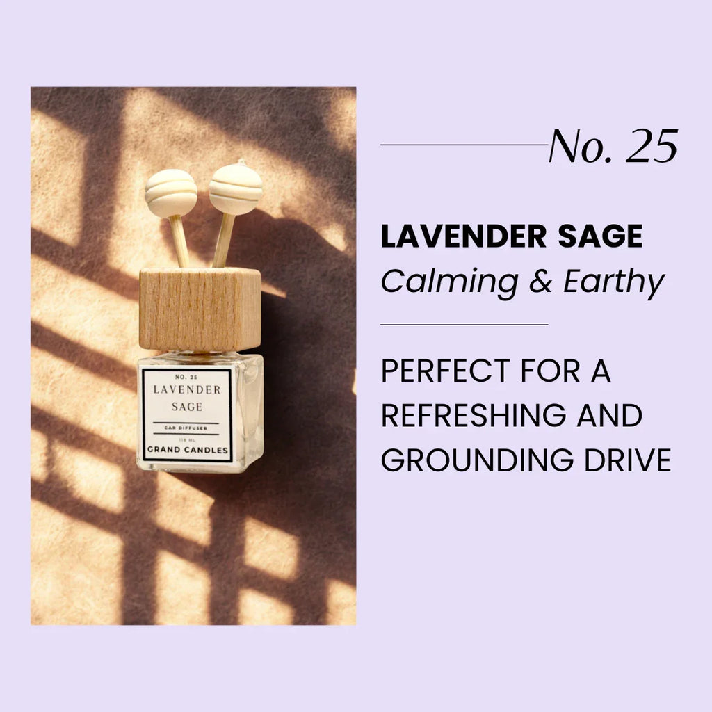 Lavender Sage Car Diffuser Grand Candles LLC