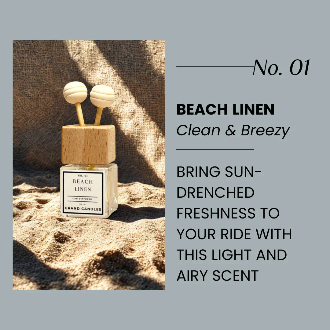 Beach Linen Car Diffuser Grand Candles LLC