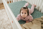 Organic Bamboo Blend Crib Sheet in Beanstalk Cradle Comforts Co.