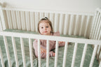 Organic Bamboo Cotton Blend Crib Sheet in Natural Oasis Willow Cradle Comforts Co.