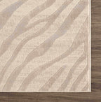 Beige Manteca Zebra Print Area Rug Hauteloom